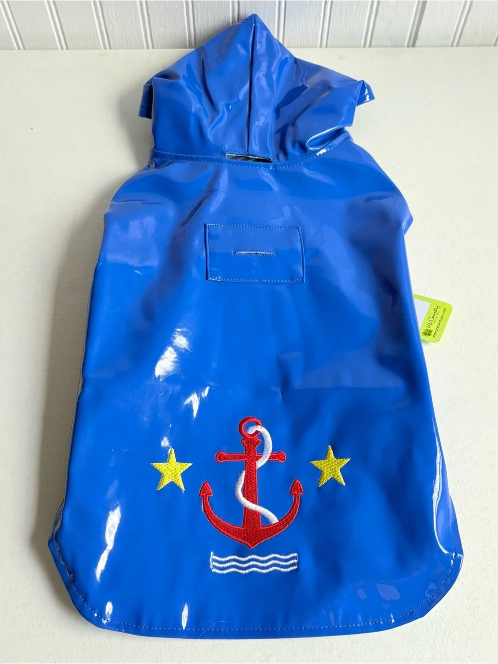 New Up Country Mark & Graham dog rain slicker coat blue raincoat small breed NWT